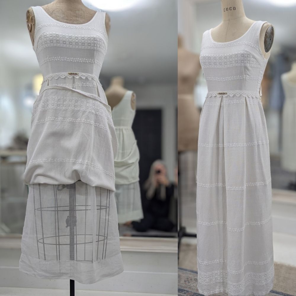 Vintage Linen Midi Dress - Picture 6 of 8